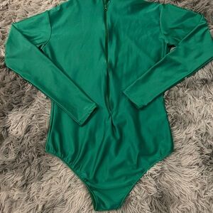 Green Long Sleeve Bodysuit